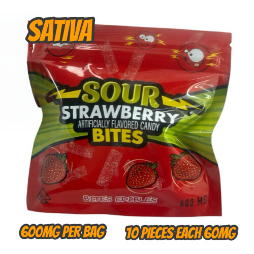 Sours - Strawberry Bites (Sativa) 600mg