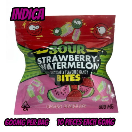Sours - Strawberry Watermelon Bites (Indica) 600mg
