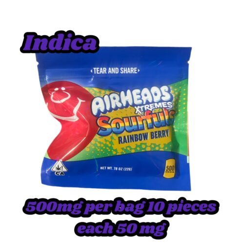Airheads - Sourfuls Rainbow Berry (Indica) 500mg