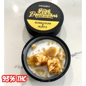 High Expectations - Bubblegum x Runtz Crumble 1 gram (Indica Hybrid)