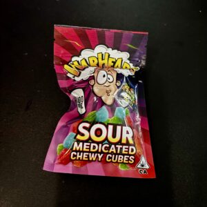 Warheads - Medicated Chewy Cubes   (Indica) 500mg