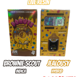 Donuts - Brownie Scout (Indica)  + Jealousy (Hybrid) 2 grams Liquid Diamonds + Live Resin
